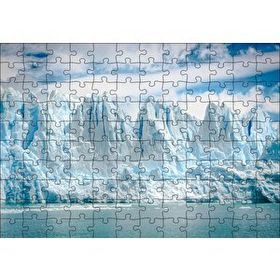 Cakapuzzle Buz Denizi Buzullar ve Bulutlu Gökyüzü 120 Parça Ahşap Puzzle