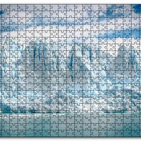 Cakapuzzle Buz Denizi Buzullar ve Bulutlu Gökyüzü Mdf 1000 Parça Puzzle
