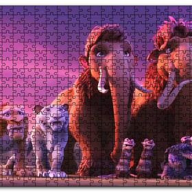Cakapuzzle Buz Devri Manny Sid ve Diego Görseli Mdf 500 Parça Puzzle
