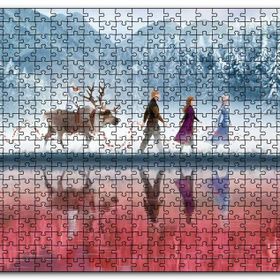 Cakapuzzle Buzlar Kraliçesi ve Arkadaşları Animasyon Mdf 1000 Parça Puzzle