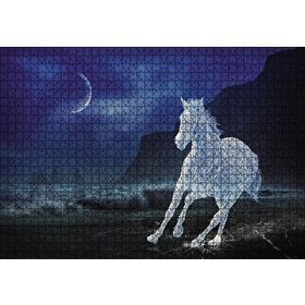 Cakapuzzle Buzlu At Gece Fantastik 120 Parça Ahşap Puzzle