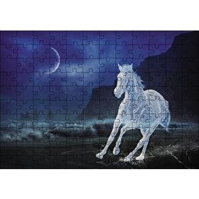 Cakapuzzle Buzlu At Gece Fantastik 120 Parça Ahşap Puzzle