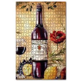 Cakapuzzle Cabernet Sauvignon Şarabı Limon Üzüm Görseli 120 Parça Puzzle