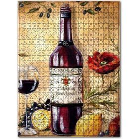 Cakapuzzle Cabernet Sauvignon Şarabı Limon Üzüm Görseli 120 Parça Puzzle