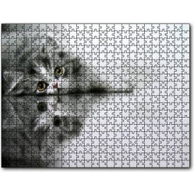 Cakapuzzle Cam Zeminde Sevimli Yavru Kedi Çizim 255 Parça Puzzle