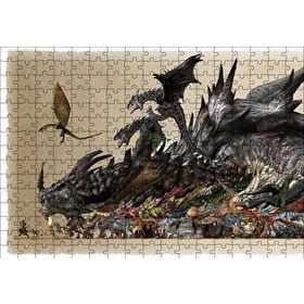 Cakapuzzle Canavar Avcısı Ejderhalar ve Avcılar Mdf 255 Parça Puzzle