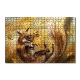 Cakapuzzle Canavar Tilki ve Kelebekler 120 Parça Ahşap Puzzle