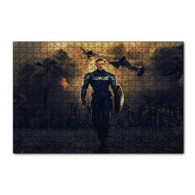 Cakapuzzle Captain America Gecede Savaş 120 Parça Ahşap Puzzle