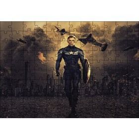 Cakapuzzle Captain America Gecede Savaş 120 Parça Ahşap Puzzle