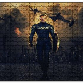 Cakapuzzle Captain America Gecede Savaş Mdf 120 Parça Puzzle