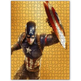 Cakapuzzle Captain America Sarı Zemin 1000 Parça Puzzle