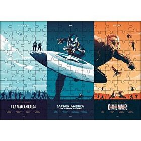Cakapuzzle Captain America Üçlemesi Mdf 120 Parça Puzzle