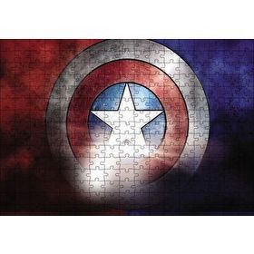 Cakapuzzle Captain Amerikanın Kalkanı Logo 120 Parça Ahşap Puzzle