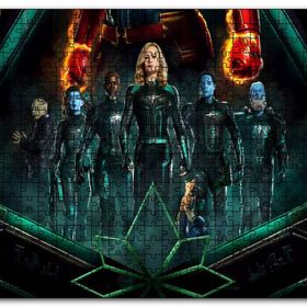 Cakapuzzle Captain Marvel Brie Larson Djimon Ahşap 500 Parça Puzzle