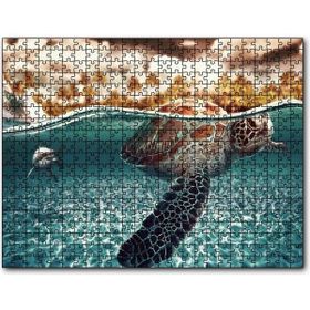 Cakapuzzle Caretta ve Büyük Beyaz Köpekbalığı Mdf 500 Parça Puzzle