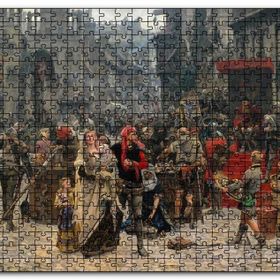 Cakapuzzle Carl Gustaf Hellqvist Ortaçağ Resmi Pazar Yeri Mdf 255 Parça Puzzle