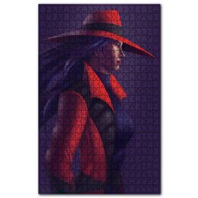 Cakapuzzle Carmen Sandiego Portre Karanlık Mod Ahşap 1000 Parça Puzzle