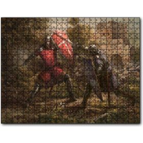 Cakapuzzle Çarpışan Zırhlı Şövalyeler Yağlıboya Mdf 120 Parça Puzzle