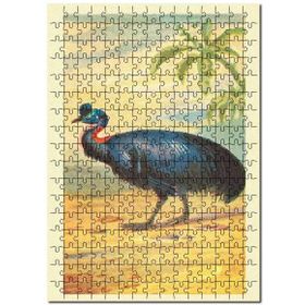 Cakapuzzle Cassowary ve Kuş Görseli Mdf 1000 Parça Puzzle