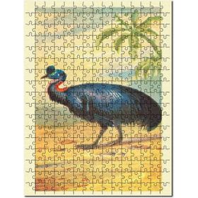 Cakapuzzle Cassowary ve Kuş Görseli Mdf 255 Parça Puzzle