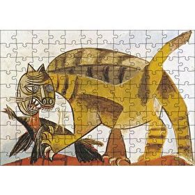 Cakapuzzle Cat Catching a Bird 1939 by Pablo Picasso 120 Parça Ahşap Puzzle