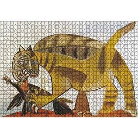Cakapuzzle Cat Catching a Bird 1939 by Pablo Picasso 120 Parça Ahşap Puzzle
