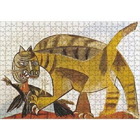 Cakapuzzle Cat Catching A Bird 1939 By Pablo Picasso Mdf 500 Parça Puzzle