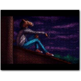 Cakapuzzle Çatıda Sigara İçen Bojack Horseman Mdf 120 Parça Puzzle