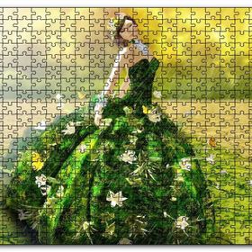 Cakapuzzle Çatlak Topraklar ve Yeşeren Elbiseli Kız Mdf 500 Parça Puzzle