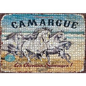 Cakapuzzle Çatlak Zeminde Koşan Vahşi Atlar Ahşap 1000 Parça Puzzle