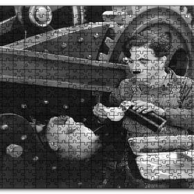 Cakapuzzle Çay Zamanı Charlie Chaplin 1889 Times Filminde Mdf 120 Parça Puzzle