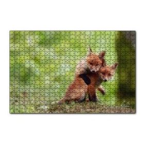Cakapuzzle Çayırda Birbiriyle Oynayan Yavru Tilkiler 120 Parça Ahşap Puzzle