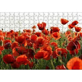 Cakapuzzle Çayırda Kırmızı Gelincikler 120 Parça Ahşap Puzzle