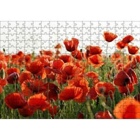 Cakapuzzle Çayırda Kırmızı Gelincikler 120 Parça Ahşap Puzzle