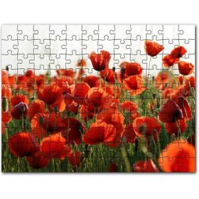 Cakapuzzle Çayırda Kırmızı Gelincikler Mdf 120 Parça Puzzle