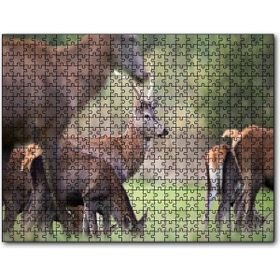 Cakapuzzle Çayırda Otlayan Geyikler Mdf 120 Parça Puzzle