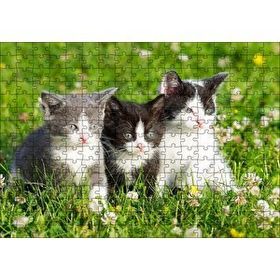 Cakapuzzle Çayırda Üç Yavru Kedi 120 Parça Ahşap Puzzle