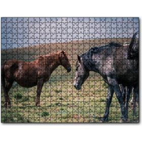 Cakapuzzle Çayırda Yılkı Atları Mdf 500 Parça Puzzle
