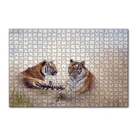 Cakapuzzle Çayırdaki Kaplan Çifti 120 Parça Ahşap Puzzle