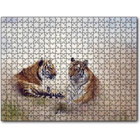 Cakapuzzle Çayırdaki Kaplan Çifti Mdf 120 Parça Puzzle