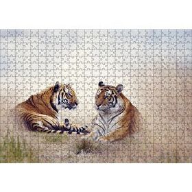 Cakapuzzle Çayırdaki Kaplan Çifti Mdf 500 Parça Puzzle