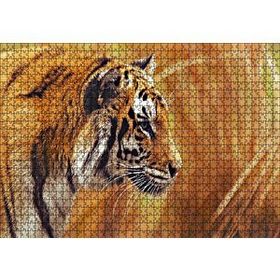 Cakapuzzle Çayırlar Arasında Kamufle Kaplan 120 Parça Ahşap Puzzle