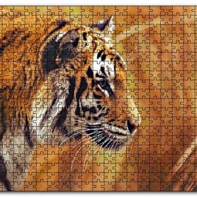 Cakapuzzle Çayırlar Arasında Kamufle Kaplan Mdf 1000 Parça Puzzle