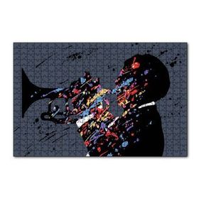 Cakapuzzle Caz Trompetçi Renkli Mozaik 120 Parça Ahşap Puzzle