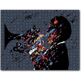 Cakapuzzle Caz Trompetçi Renkli Mozaik Mdf 500 Parça Puzzle