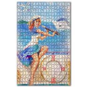 Cakapuzzle Çekici Denizci Kadın Resm Görseli Ahşap 1000 Parça Puzzle