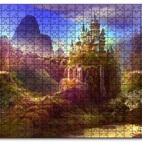 Cakapuzzle Cennet Tepelerindeki Kale Ahşap 1000 Parça Puzzle