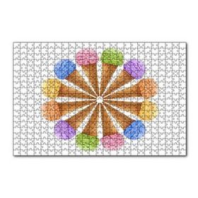 Cakapuzzle Çeşitli Kornet Dondurma Yelpazesi 120 Parça Ahşap Puzzle