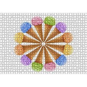 Cakapuzzle Çeşitli Kornet Dondurma Yelpazesi 120 Parça Ahşap Puzzle