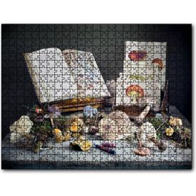 Cakapuzzle Çeşitli Mantarlar ve Mantarlara Dair Kitaplar Mdf 120 Parça Puzzle